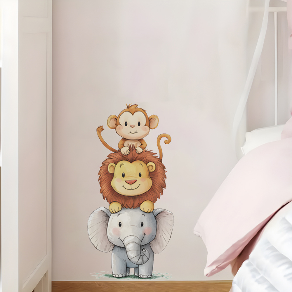 Baby Nursery Wall Stickers - Sevimli Orman Hayvanları Duvar Çıkartmaları Odalar