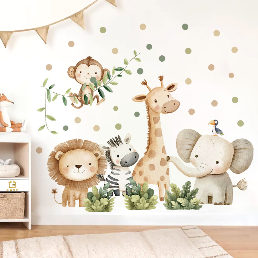 Baby Nursery Furniture - Boho Orman Hayvanları duvar çıkartmaları Çocuk