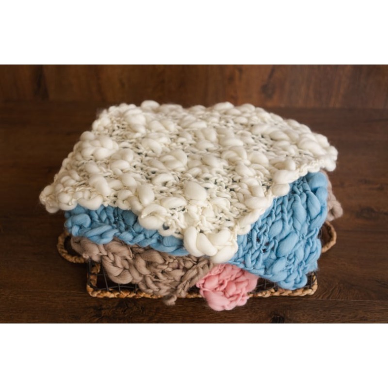 Baby Nursery Ideas - Kalın Örgü Merinos Bebek Battaniyesi -