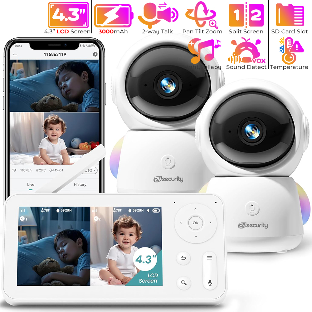 Baby Nursery Temperature - 2 Kameralı ve Sesli 2K Bebek