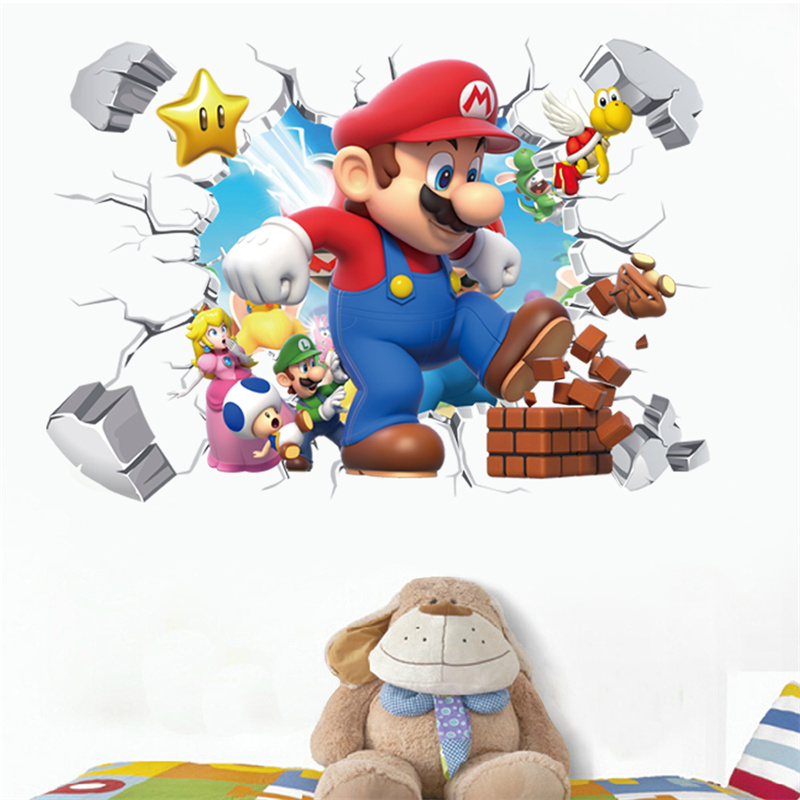 Baby Nursery Wall Stickers - 3D Karikatür Anime Oyun Karakterleri Duvar