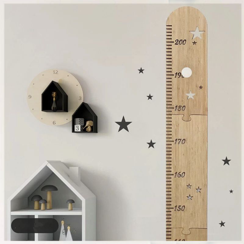 Baby Nursery Wall Stickers - 5 sayfa İskandinav Ahşap Çocuklar Boy
