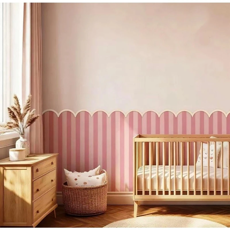 Baby Nursery Wall Stickers - 12/24 adet İşlenmemiş Dekoratif Ahşap Şerit