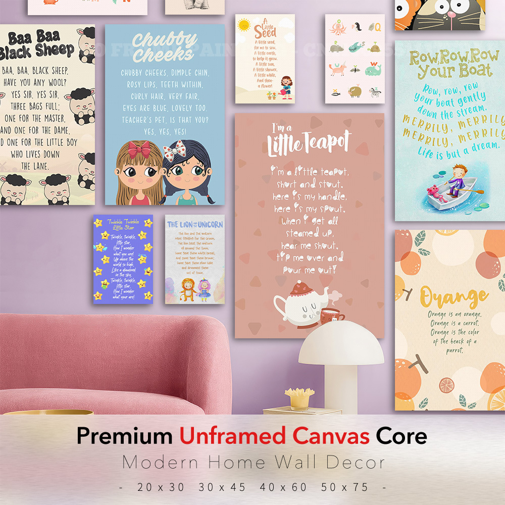 Baby Nursery Rhymes - Klasik Tekerlemeler Tuval Poster Çocuk Odası