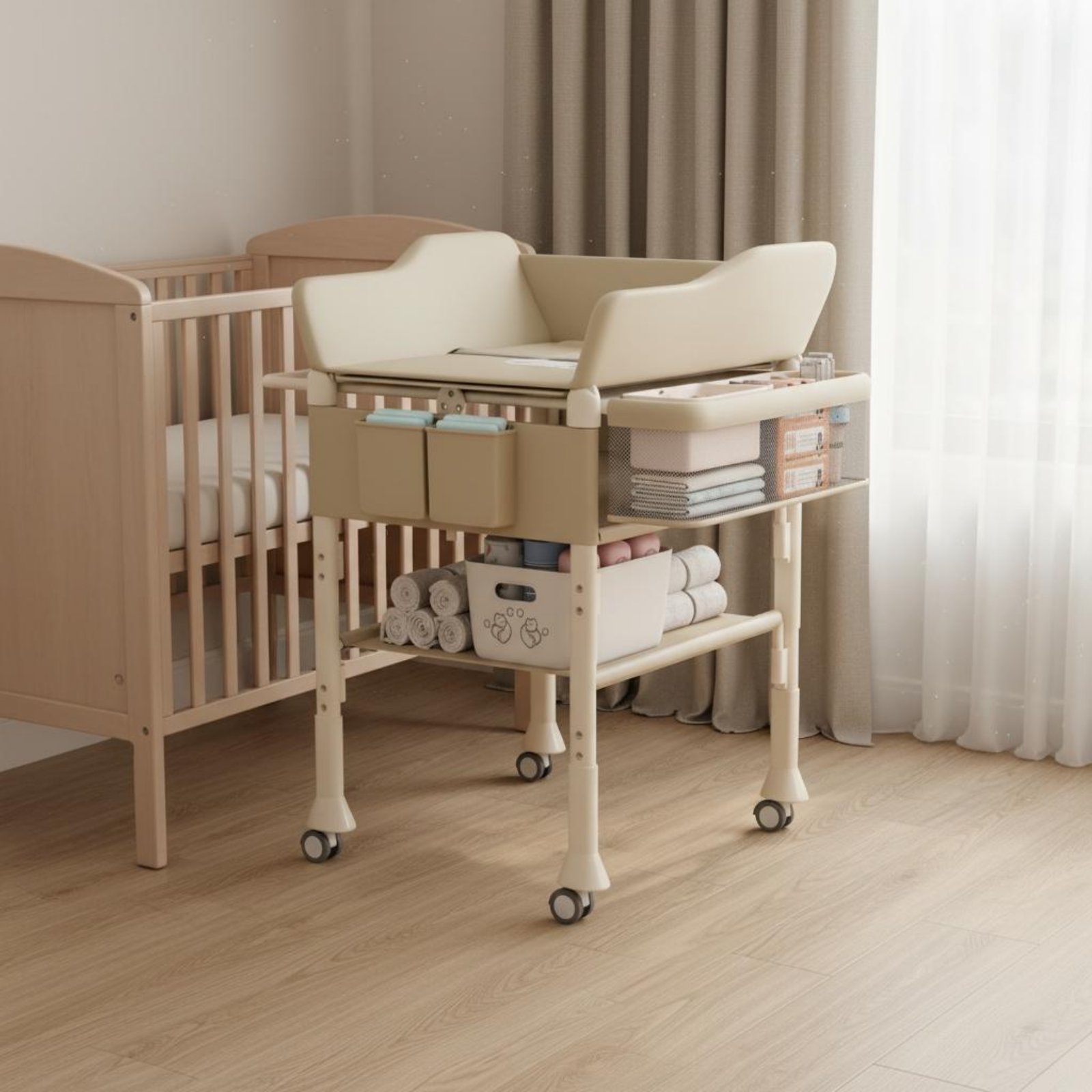 Baby Nursery Furniture - Bebek Banyo Alt Değiştirme Masası 2'si