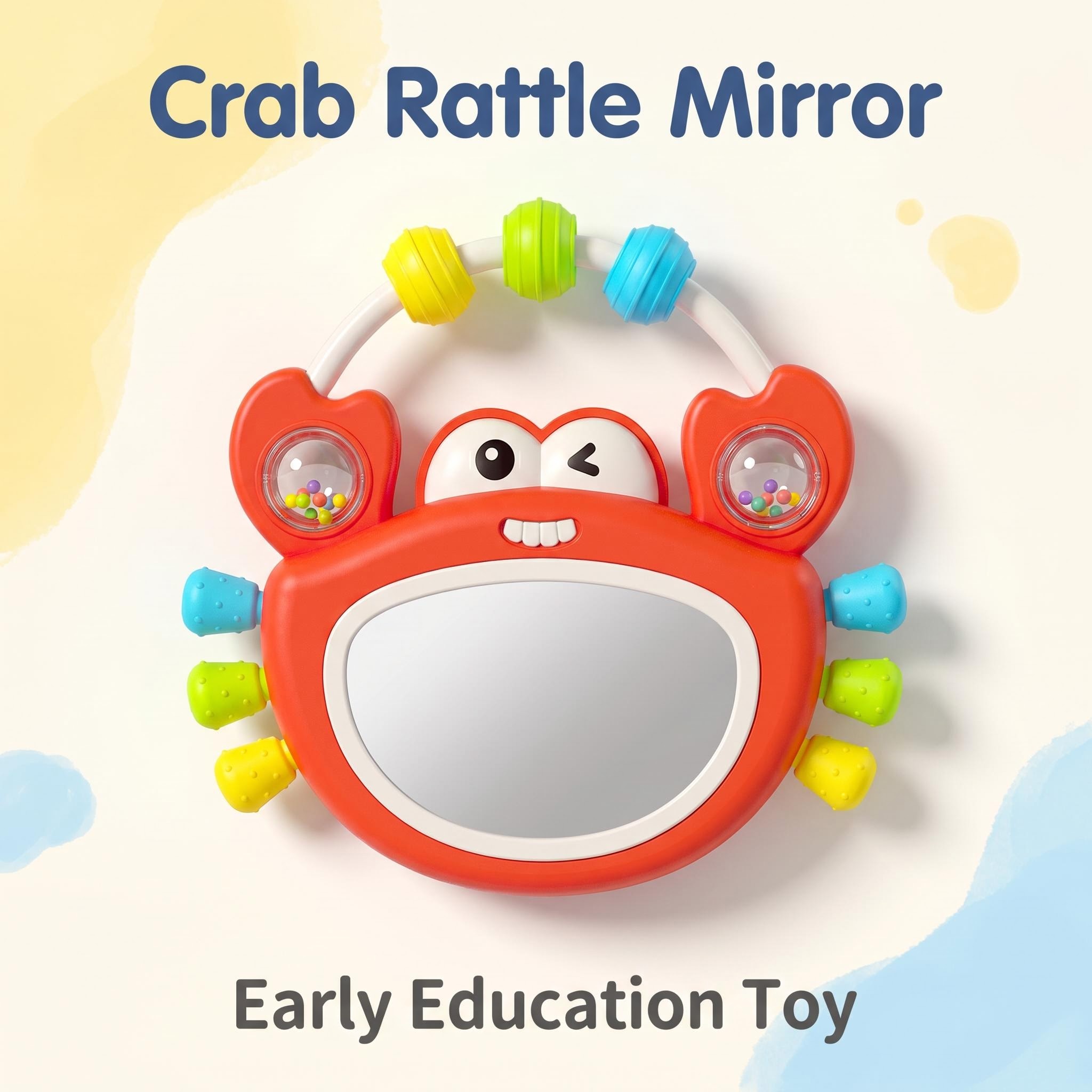 Baby Nursery Songs - Bebek Müzikli Işıklı Ayna Çıngıraklı Oyuncak,