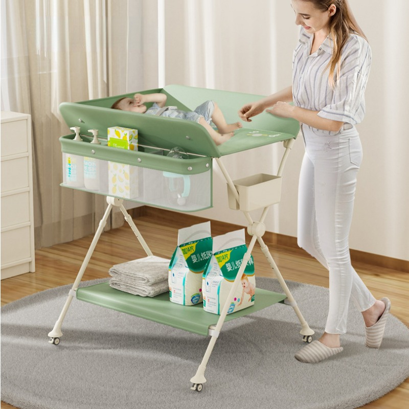 Baby Nursery Furniture - Tekerlekli Taşınabilir Bebek Alt Değiştirme Masası,