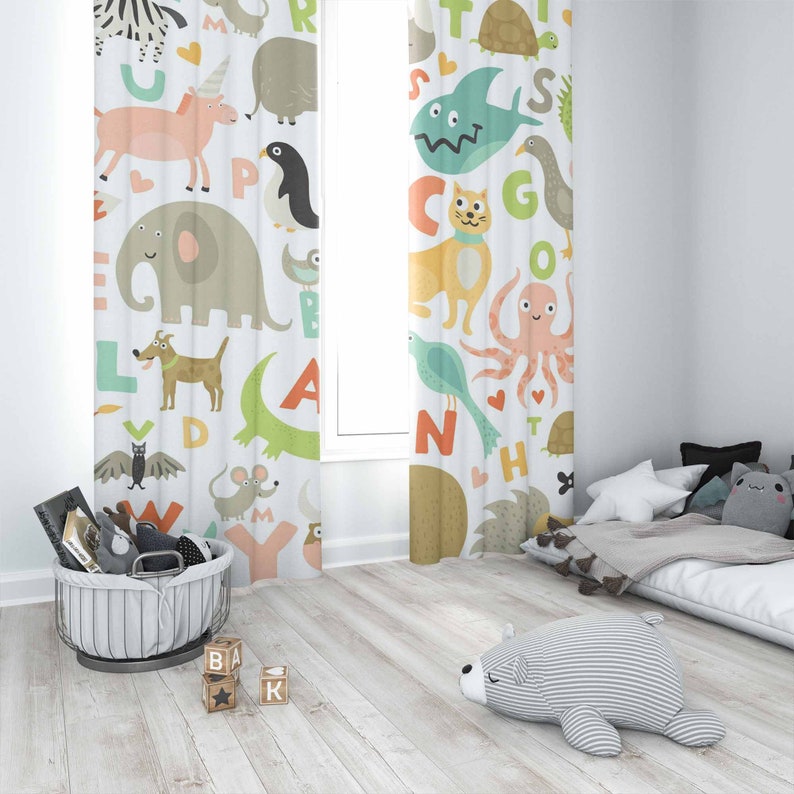ABC Alfabe Kreş Perdesi Hayvan - Baby Nursery Youtube incelemesi ve fiyatı