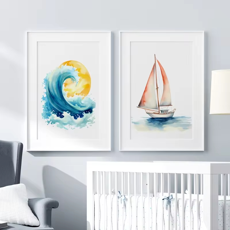 Sörf okyanus temalı kreş plaj  - Baby Nursery Mirror incelemesi ve fiyatı