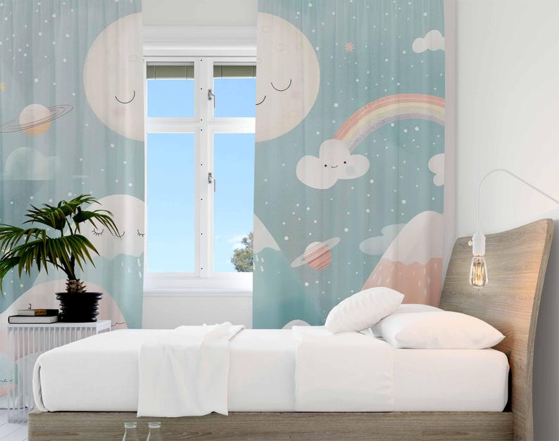Dağ Gökkuşağı Bebek Kreş Perde - Baby Nursery Youtube incelemesi ve fiyatı