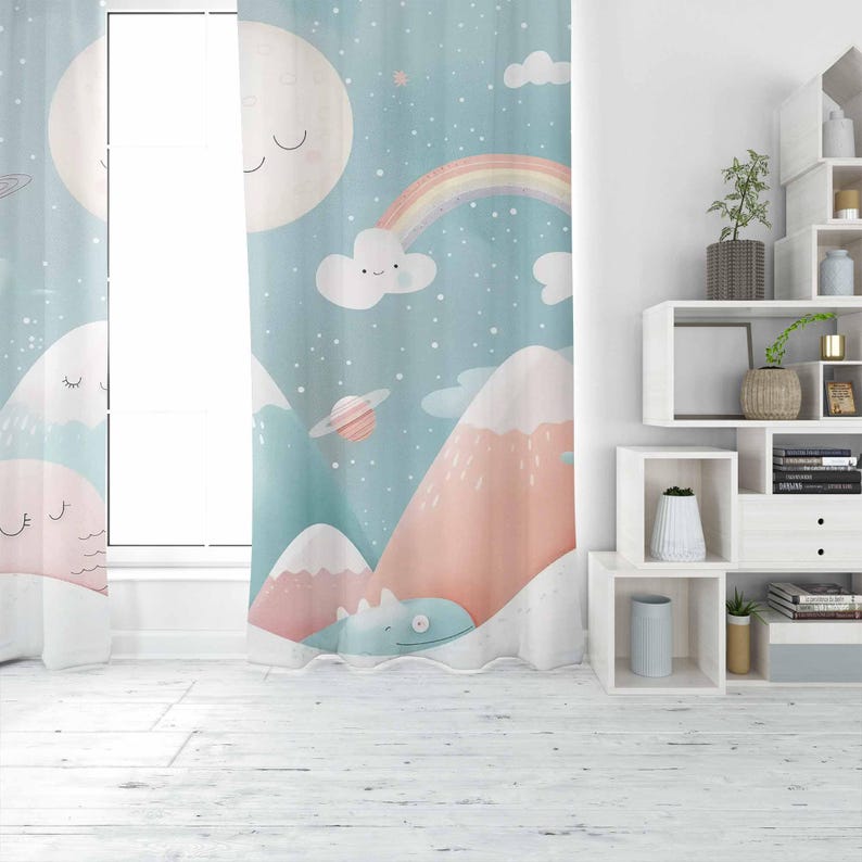 Dağ Gökkuşağı Bebek Kreş Perde - Baby Nursery Youtube incelemesi ve fiyatı