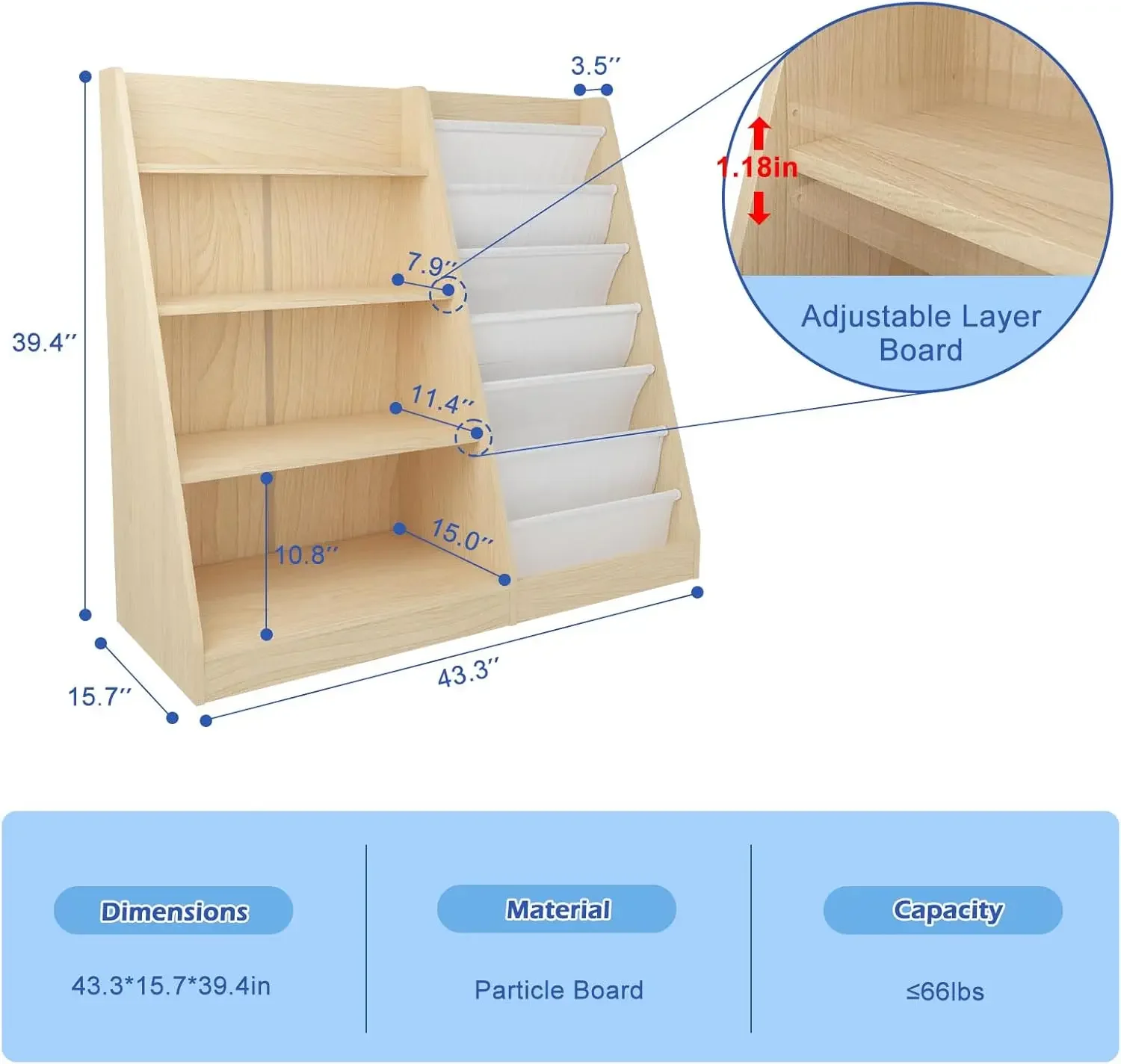 4 Katmanlı Çocuk Kitaplığı Beb - Baby Nursery Bookcase incelemesi ve fiyatı
