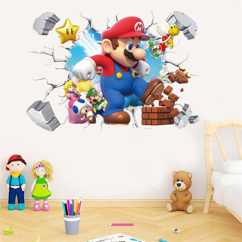 3D Karikatür Anime Oyun Karakt - Baby Nursery Wall Stickers incelemesi ve fiyatı