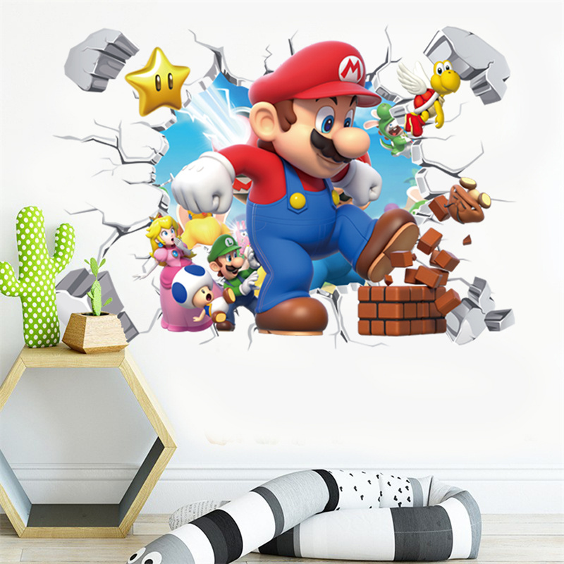 3D Karikatür Anime Oyun Karakt - Baby Nursery Wall Stickers incelemesi ve fiyatı