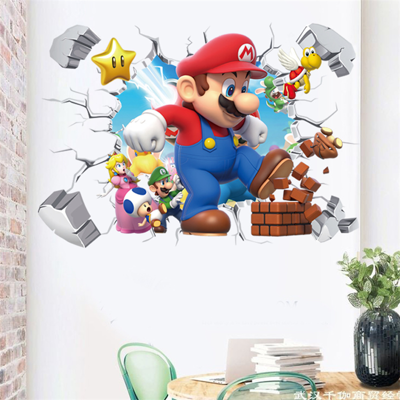 3D Karikatür Anime Oyun Karakt - Baby Nursery Wall Stickers incelemesi ve fiyatı