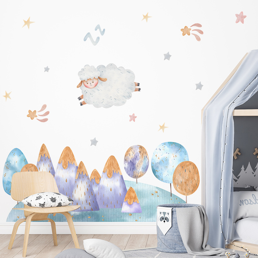 Karikatür Sevimli Koyun Uçan O - Baby Nursery Tree incelemesi ve fiyatı