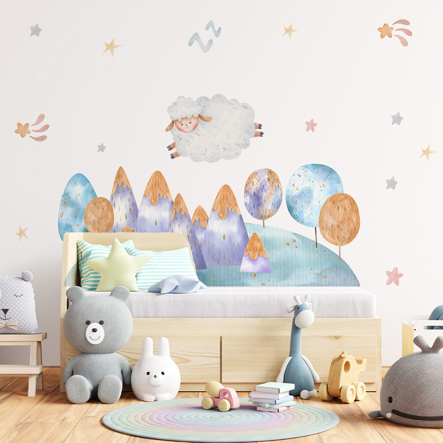 Karikatür Sevimli Koyun Uçan O - Baby Nursery Tree incelemesi ve fiyatı