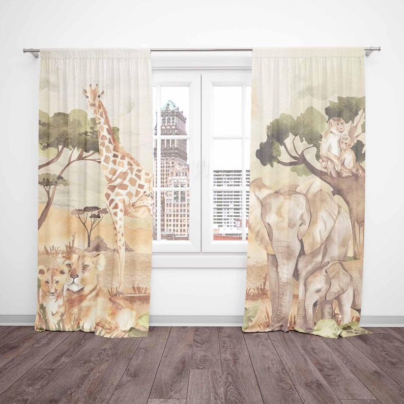 Anne ve Bebek Perdeleri Safari - Baby Nursery Youtube incelemesi ve fiyatı