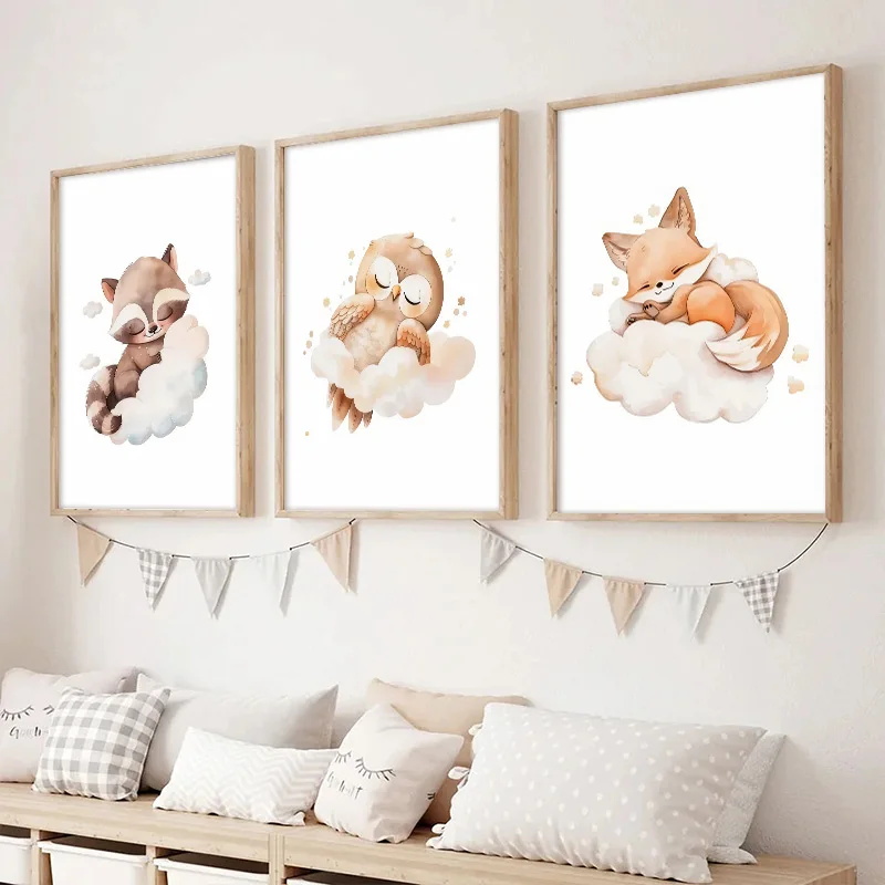Duvar sanatı sevimli rakun til - Baby Nursery Frames incelemesi ve fiyatı