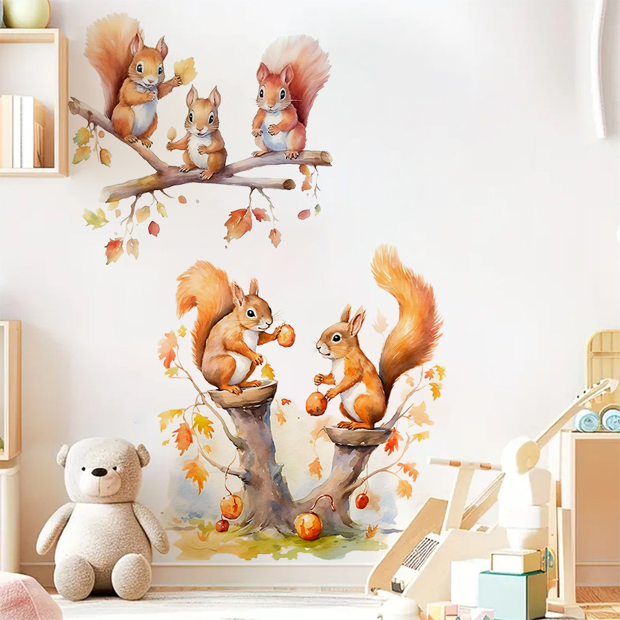 Karikatür Sevimli Sıcak Sincap - Baby Nursery Tree incelemesi ve fiyatı