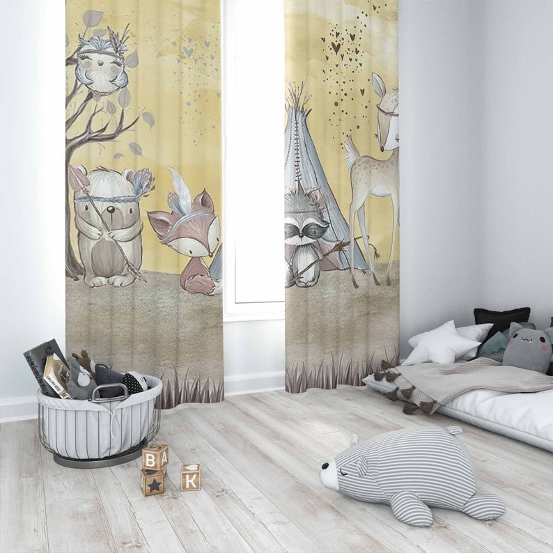 Boho Hayvanlar Kreş Perdesi Or - Baby Nursery Youtube incelemesi ve fiyatı