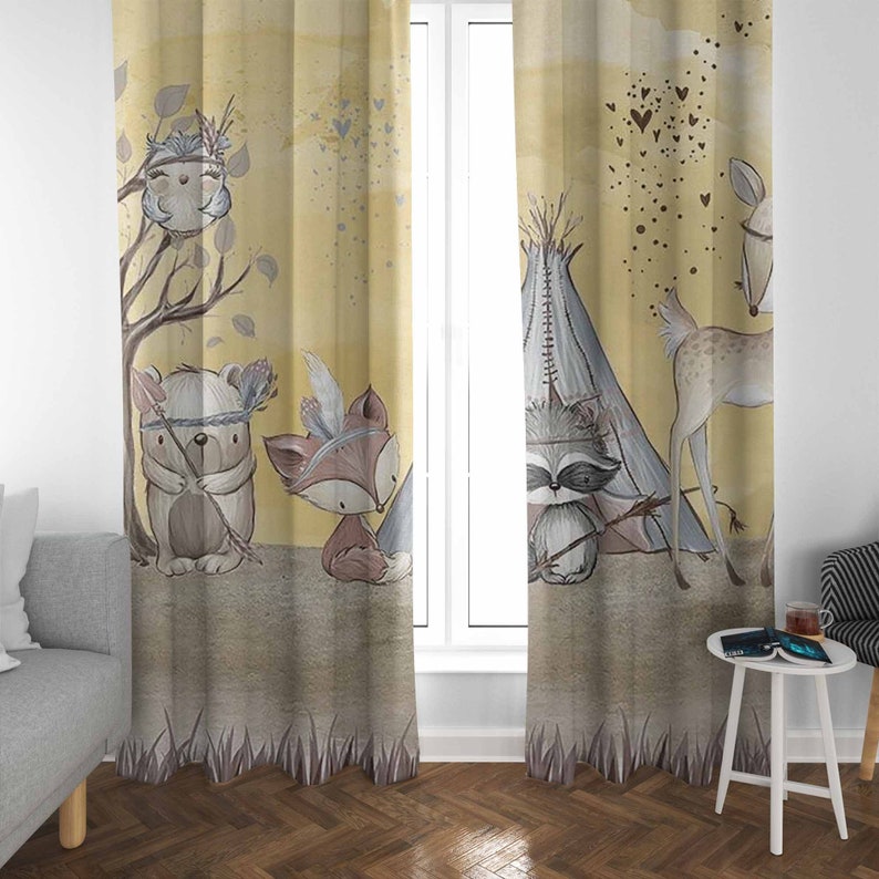 Boho Hayvanlar Kreş Perdesi Or - Baby Nursery Youtube incelemesi ve fiyatı