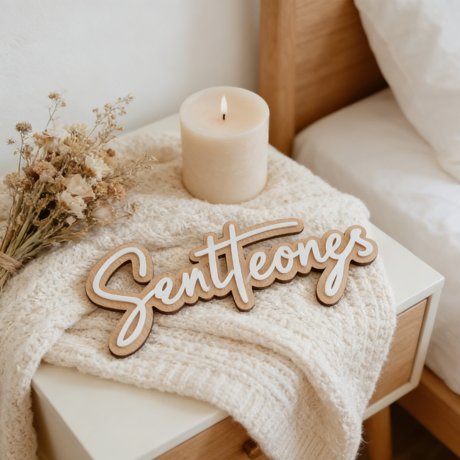 1 adet özel isim sevimli beyaz - Baby Nursery Office incelemesi ve fiyatı