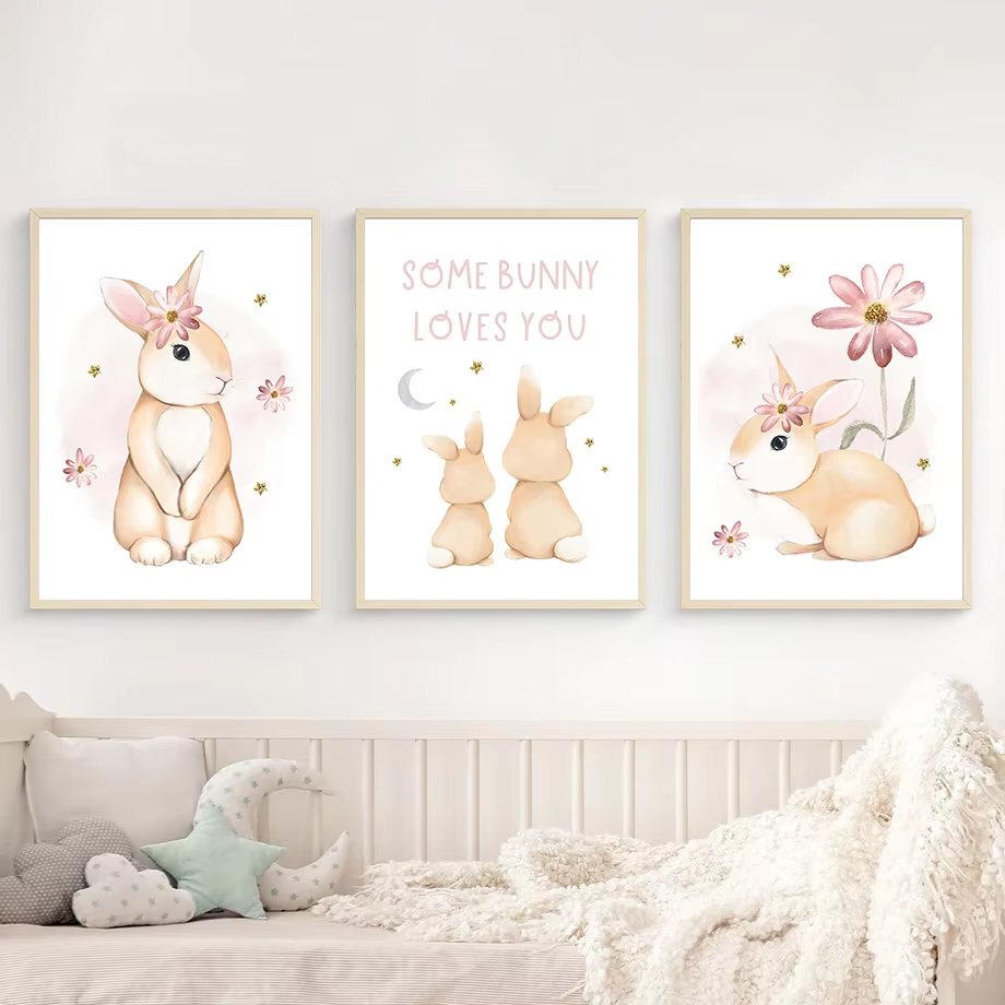 Sevimli Suluboya Tavşan Gökkuş - Baby Nursery Mirror incelemesi ve fiyatı