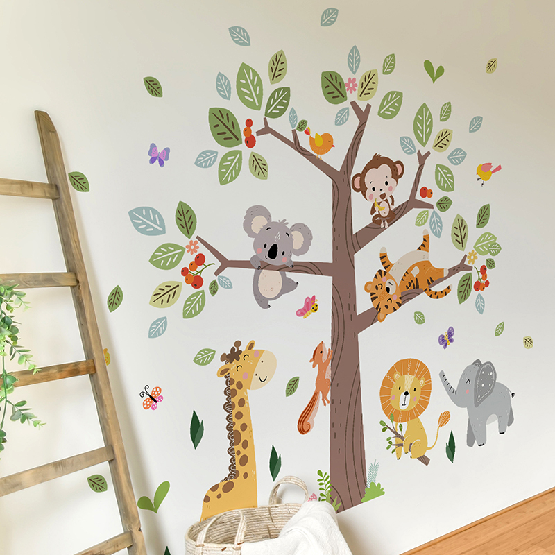 Büyük Orman Hayvan Duvar Stick - Baby Nursery Zoo Animals incelemesi ve fiyatı