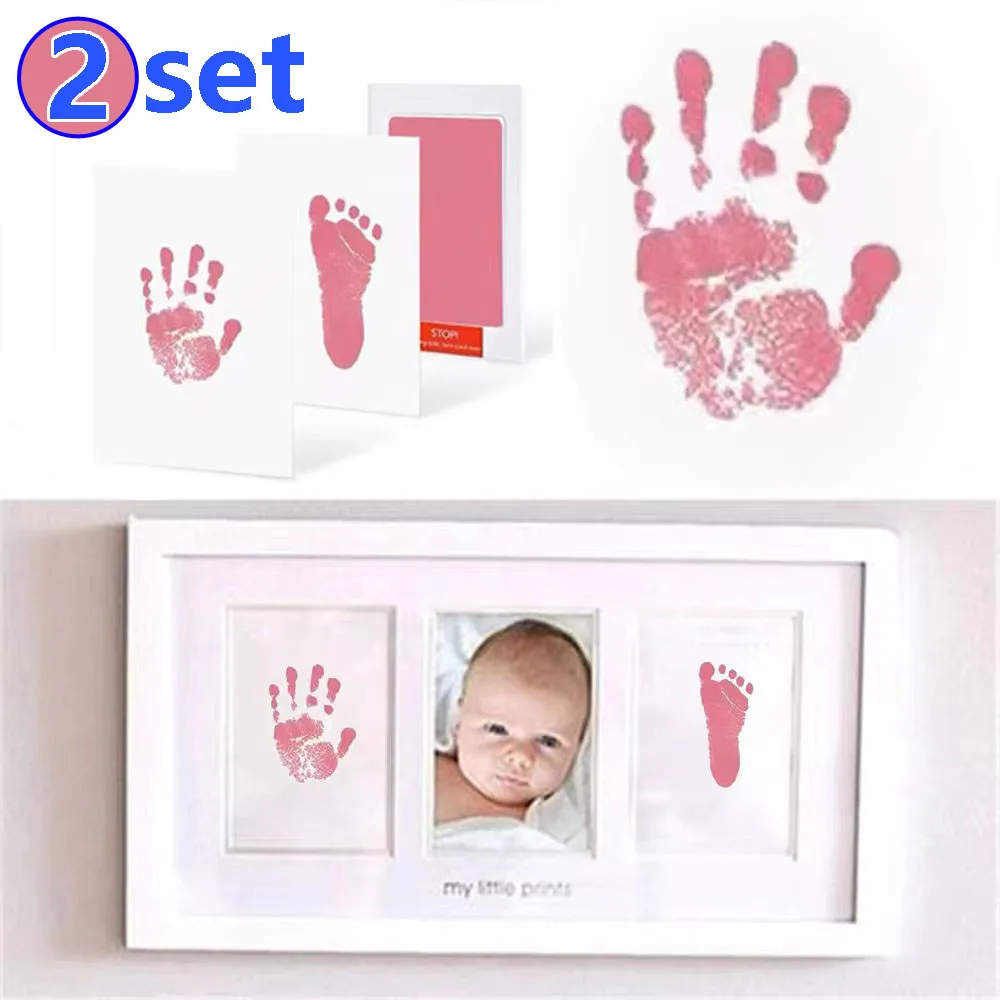 2 takım yenidoğan bebek DIY el - Footprint Ink Kit incelemesi ve fiyatı