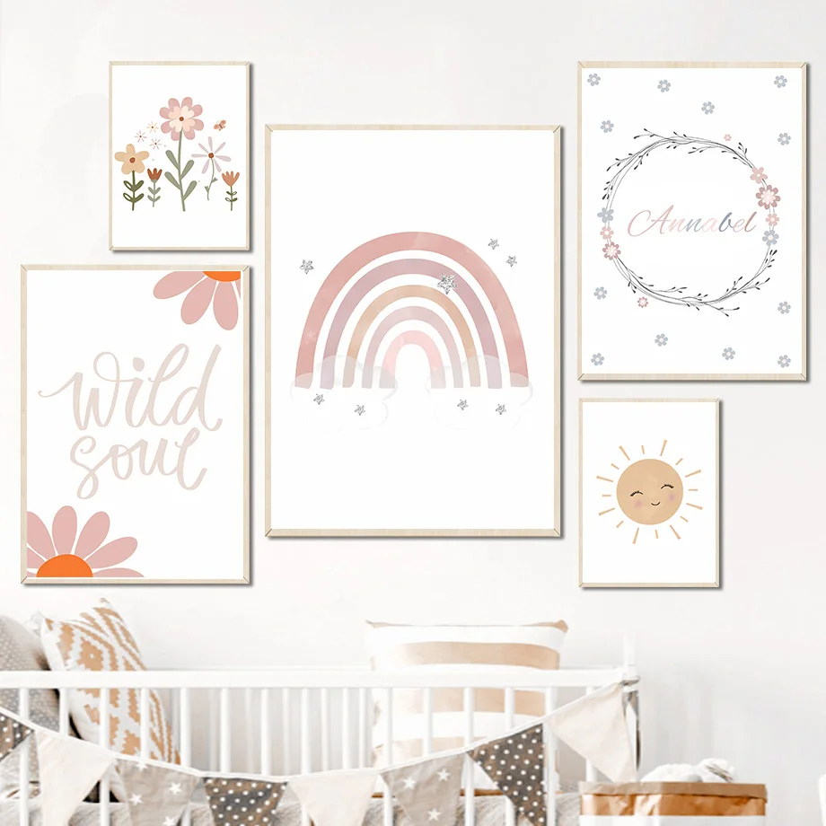 Boho Tavşan Çiçek Güneş Gökkuş - Baby Nursery Mirror incelemesi ve fiyatı