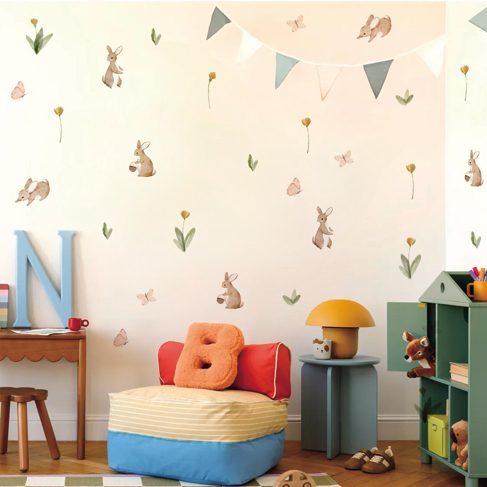 Yaz Zamanı Suluboya Sevimli Ta - Baby Nursery Wall Stickers incelemesi ve fiyatı
