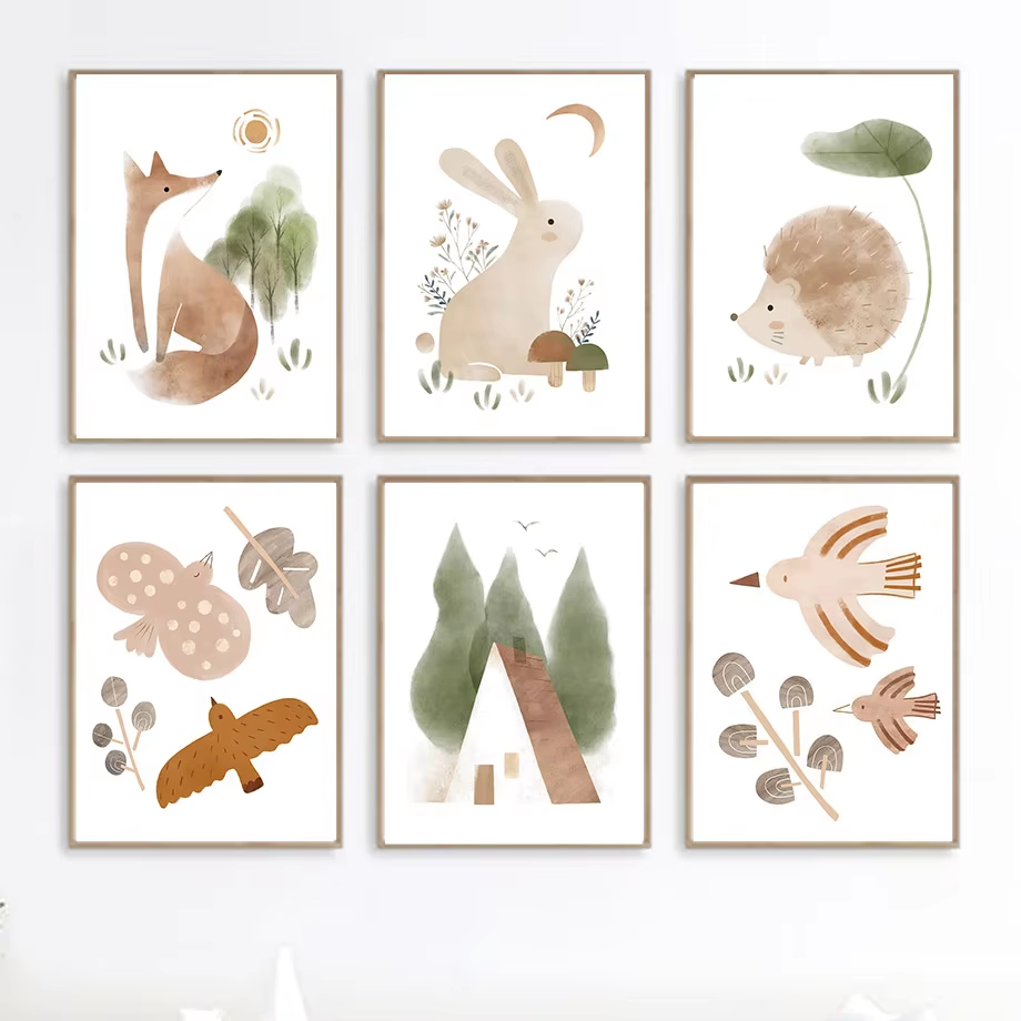Boho Tavşan Tilki Kirpi Kuş Ya - Baby Nursery Mirror incelemesi ve fiyatı