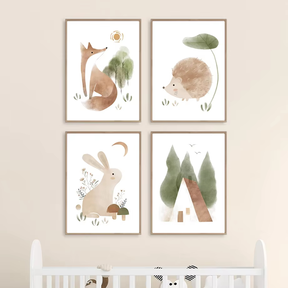 Boho Tavşan Tilki Kirpi Kuş Ya - Baby Nursery Mirror incelemesi ve fiyatı