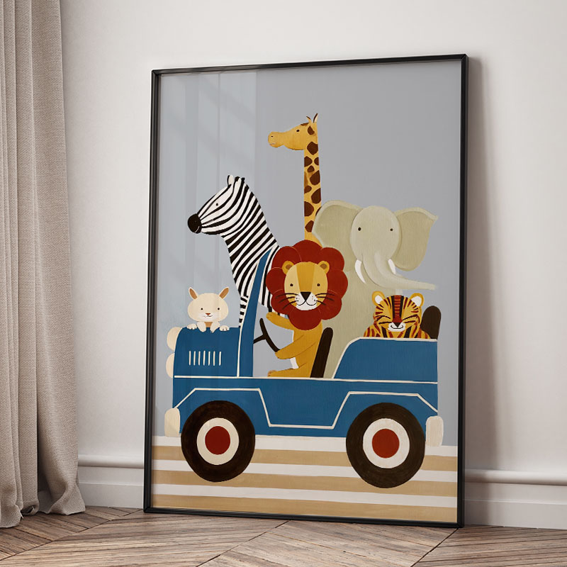 Komik Karikatür Hayvan Araba B - Baby Nursery Ideas incelemesi ve fiyatı