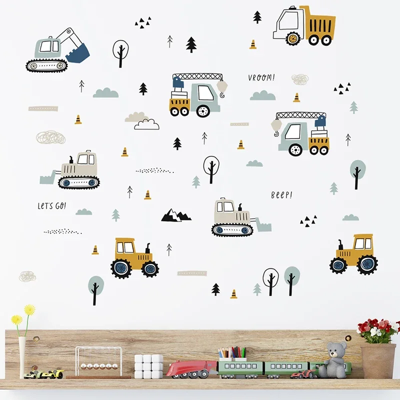 Elle Çizilmiş Sevimli Arabalar - Baby Nursery Wall Stickers incelemesi ve fiyatı