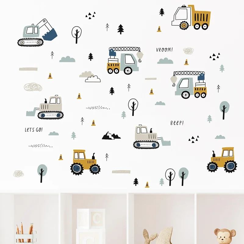 Elle Çizilmiş Sevimli Arabalar - Baby Nursery Wall Stickers incelemesi ve fiyatı