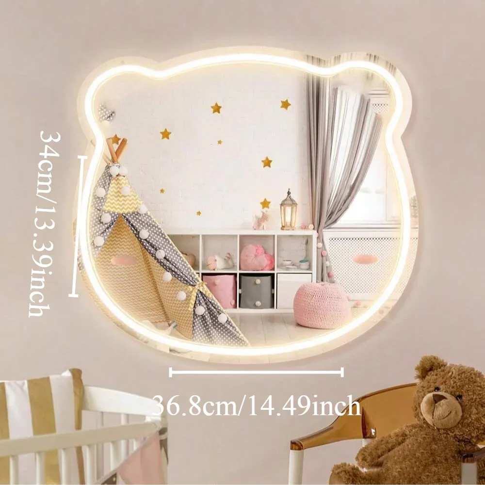 Ayı Şeklinde Aynalı Neon Tabel - Baby Nursery Mirror incelemesi ve fiyatı