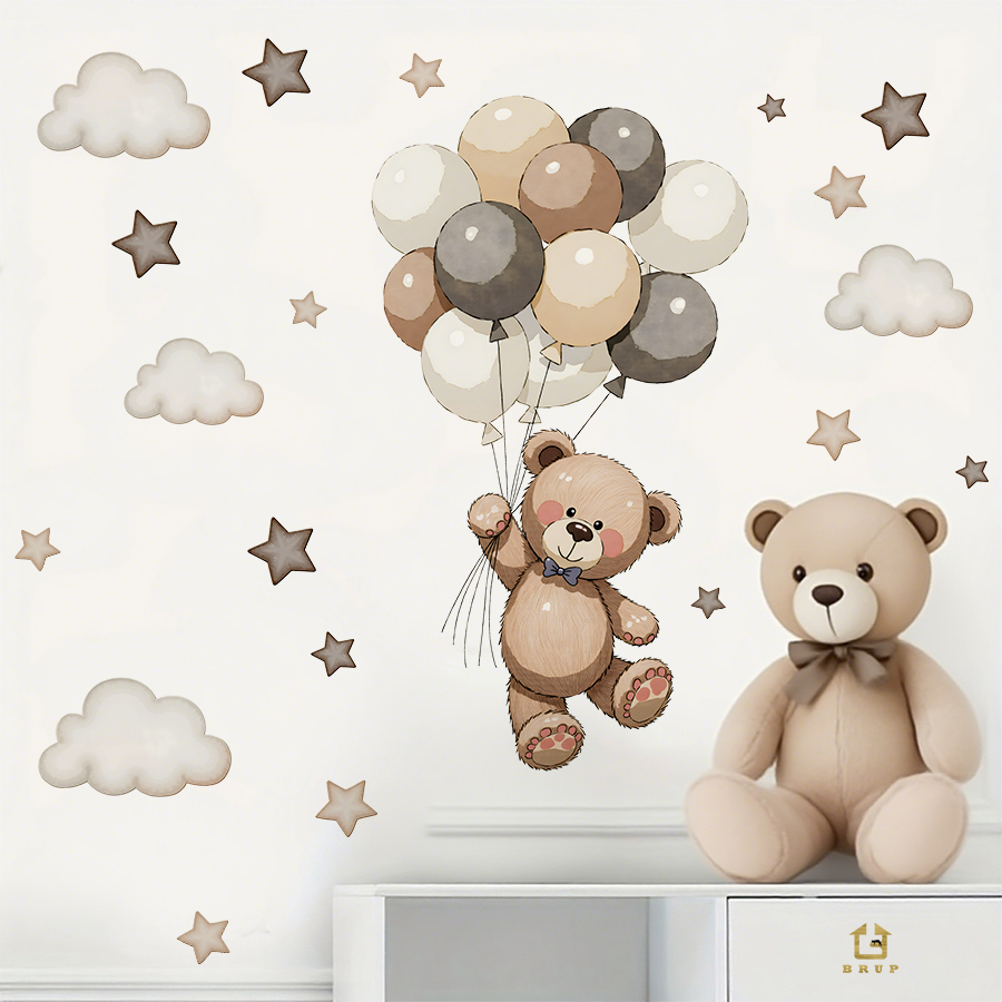 Sevimli Oyuncak Ayı Duvar Çıka - Baby Nursery Wall Stickers incelemesi ve fiyatı
