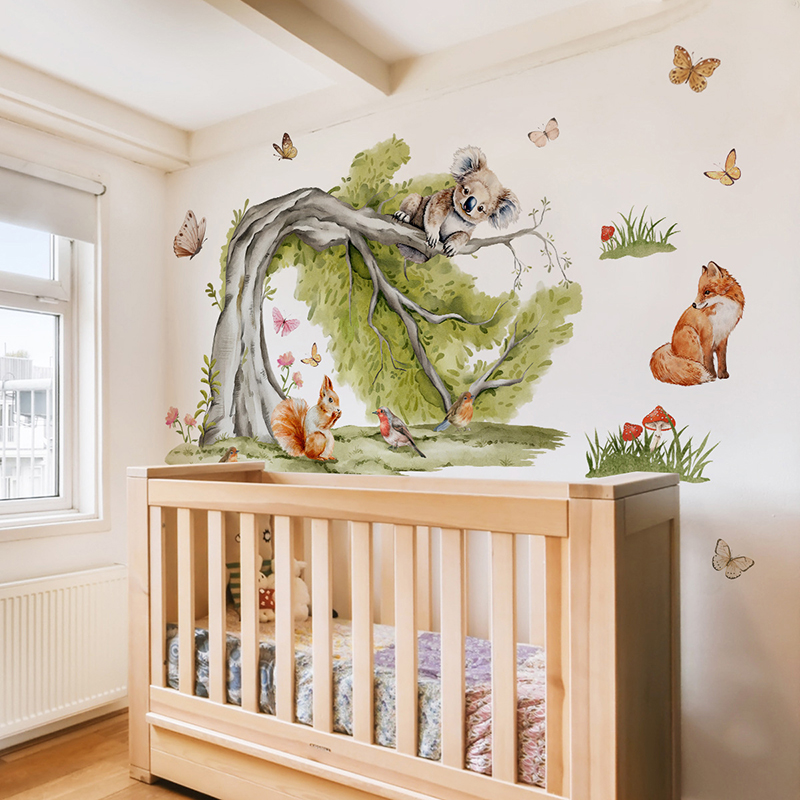 Orman Büyük Ağaç Hayvanlar Duv - Baby Nursery Tree incelemesi ve fiyatı