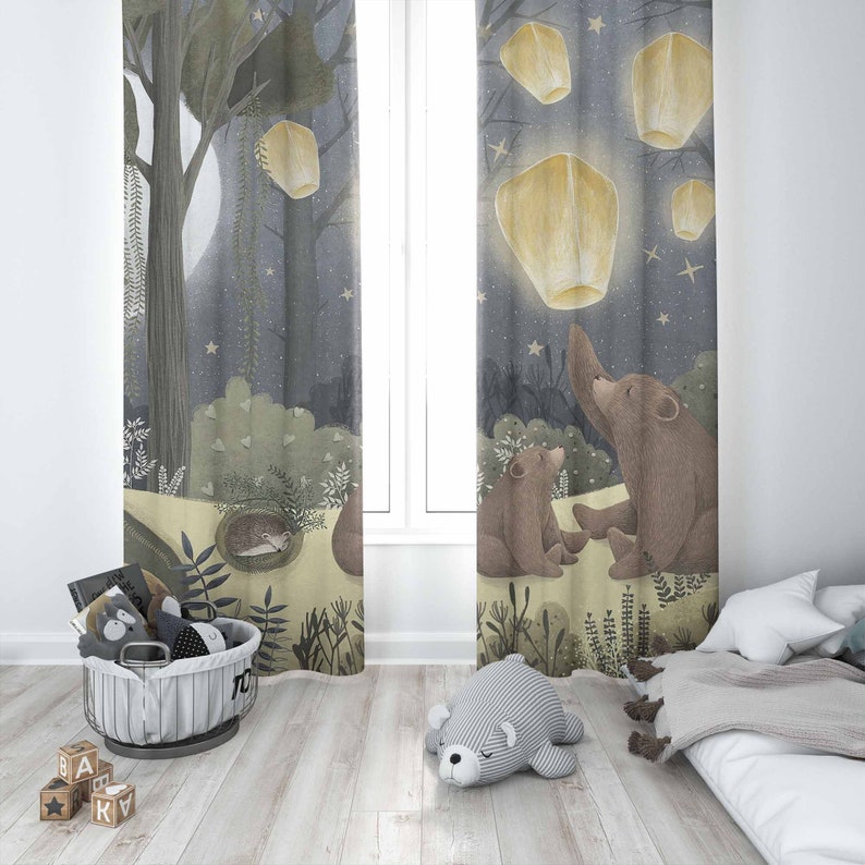 Ormanlık Kreş Perdeleri Hayvan - Baby Nursery Youtube incelemesi ve fiyatı