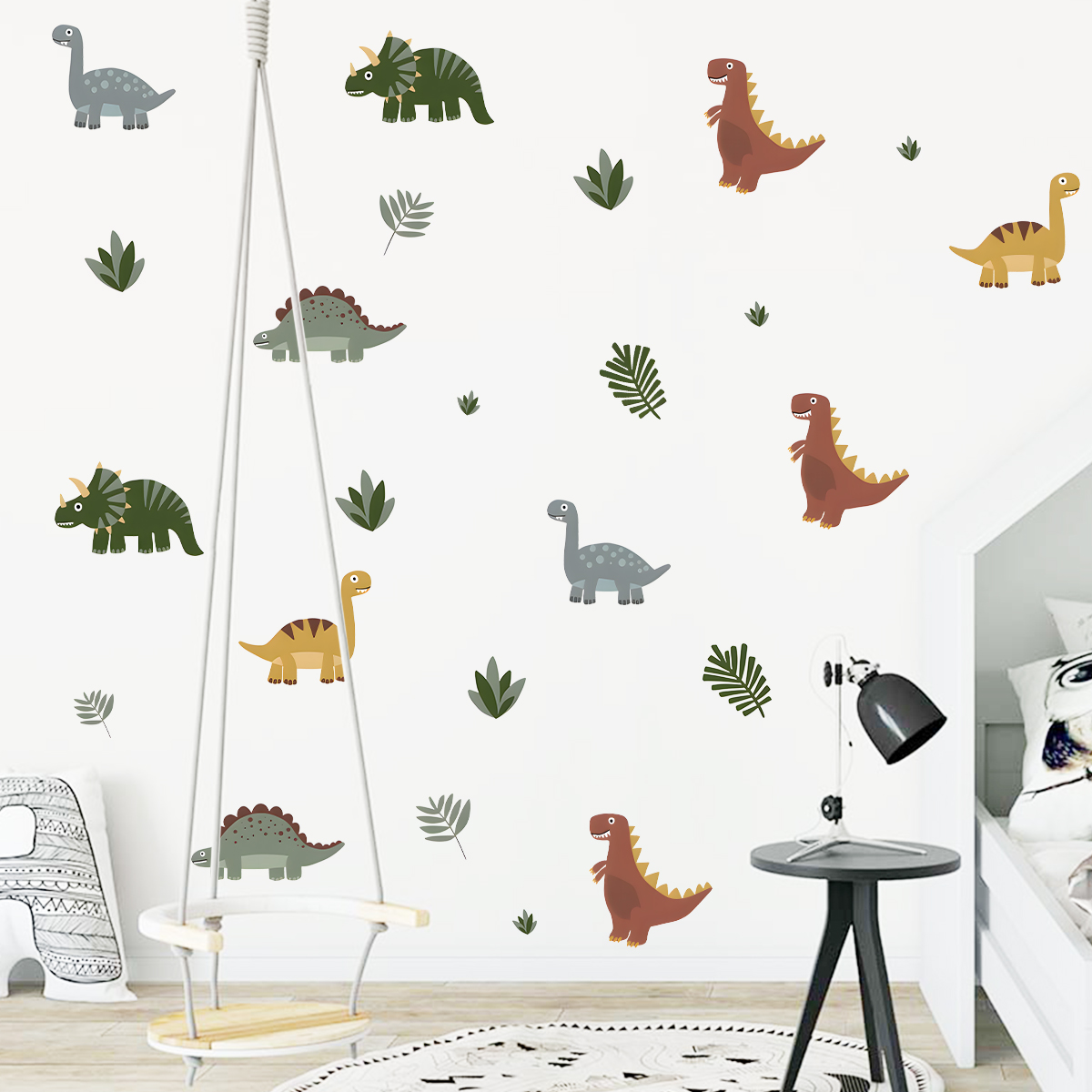 Karikatür Sevimli Dinozor Yapr - Baby Nursery Wall Stickers incelemesi ve fiyatı