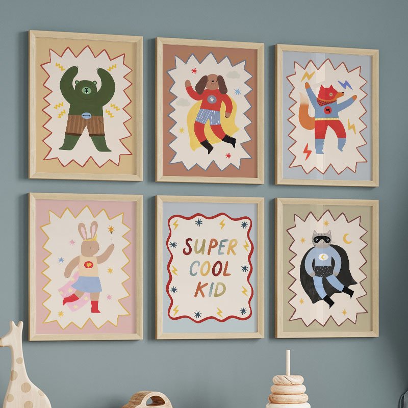 Komik Karikatür Süper Havalı Ç - Baby Nursery Ideas incelemesi ve fiyatı